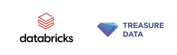 databricksのロゴとTreasure Dataのロゴ