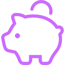 ブタの貯金箱の線画アイコン