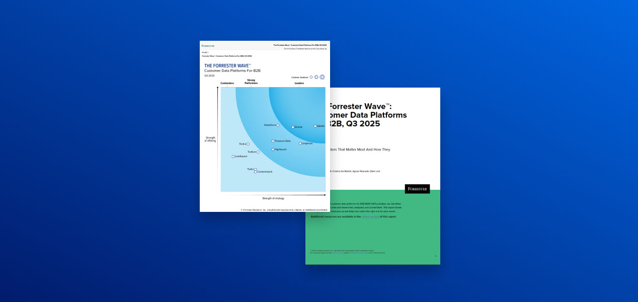 The Forrester Wave™: Customer Data Platforms For B2B, Q3 2025 Report