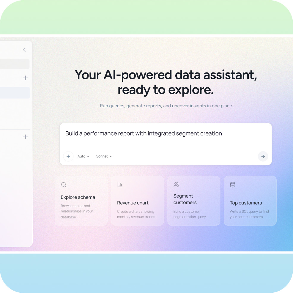 Build a performance report with integrated segment creation