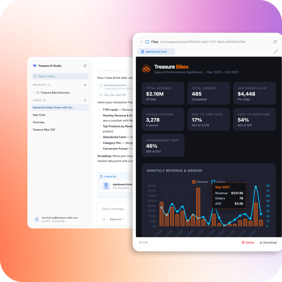 Explore customer data through conversation