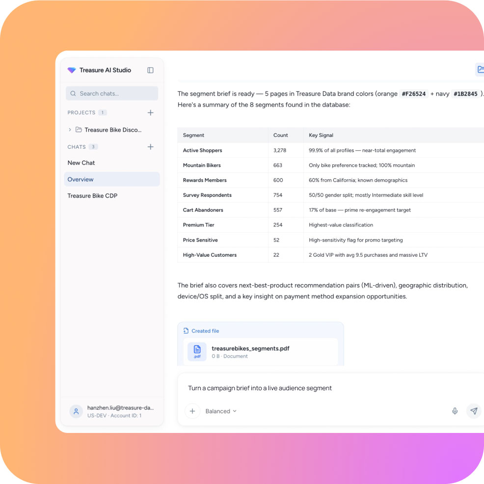 Turn a campaign brief into a live audience segment