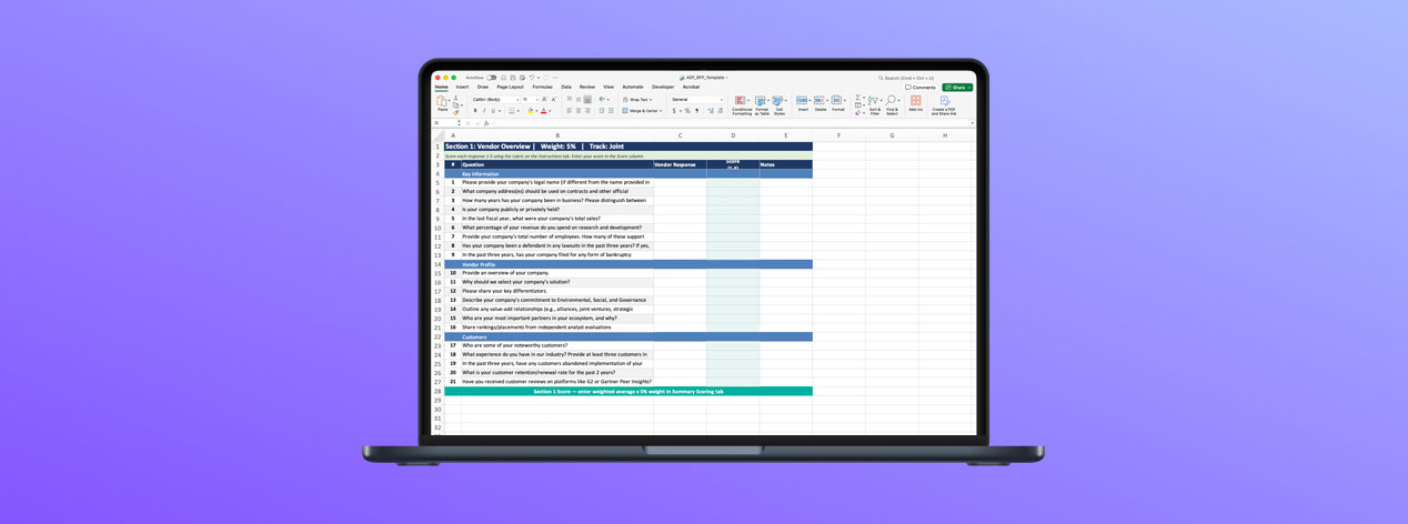 Agentic Experience Platform Vendor RFP Template