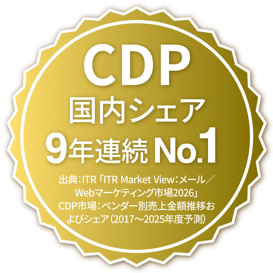 国内CDP市場ベンダー別売上額シェア9年連続「第1位」