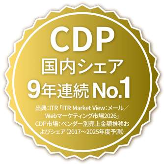 国内CDP市場ベンダー別売上額シェア9年連続「第1位」