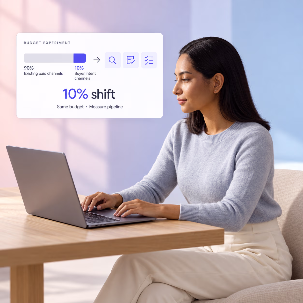 Test a 10% shift this quarter